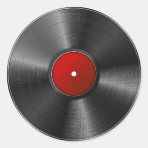 Abgeschiedener Vinyl-Rekord Runder Aufkleber