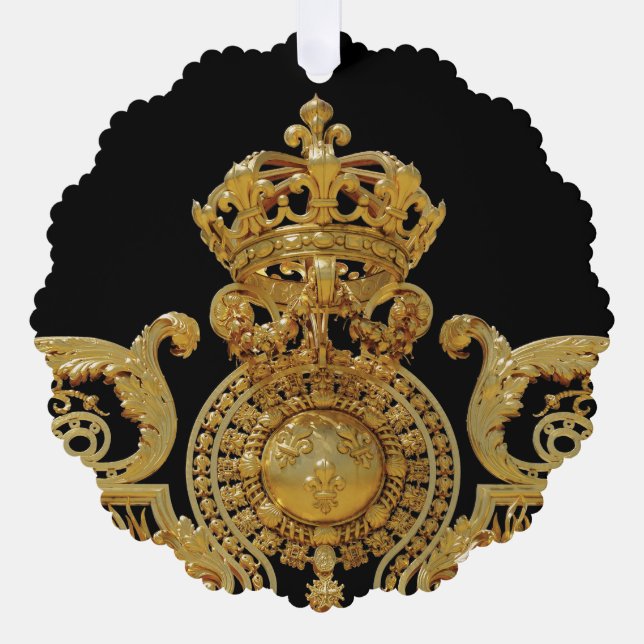 Abgeschiedenes Goldenes Tor Schloss Versailles - F Ornament Karte (Vorderseite)