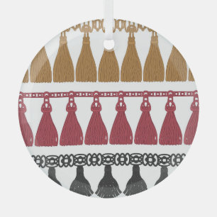 Abgeschiedenes Tassel Fringe Garland Set. Ornament Aus Glas