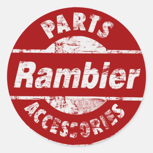 ABGESCHLOSSENE RAMBLER-TEILE RUNDER AUFKLEBER (Vorderseite)
