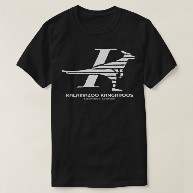 Abgesehen von Kalamazoo Kangaroos 1985 T-Shirt (Design vorne)