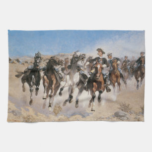 Abgesessen von Frederic Remington, Vintage Cowboys Geschirrtuch