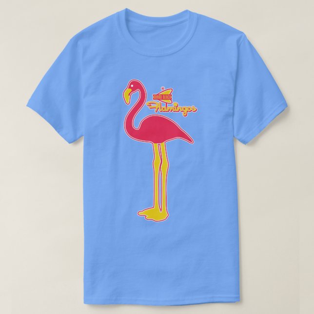 Abgestorbenes Miami Beach Flamingos Baseball Team T-Shirt (Design vorne)