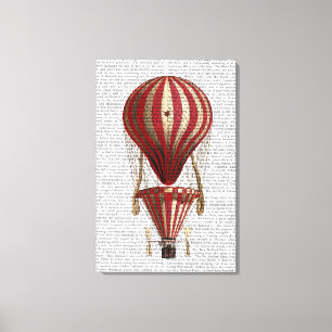 Abgestuftes Heißluft-Ballon-Druck-Rot Leinwanddruck