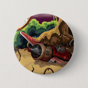 Abgestürzte Kampfflugzeuge aus dem Weltkrieg Button