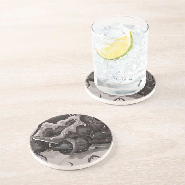 Abgestürzte Kampfflugzeuge aus dem Weltkrieg Getränkeuntersetzer (Seite)