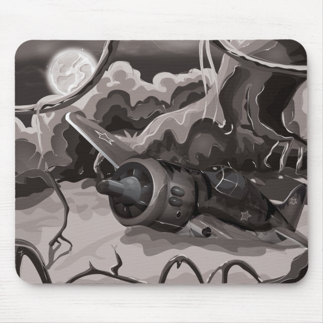 Abgestürzte Kampfflugzeuge aus dem Weltkrieg Mousepad (Vorne)