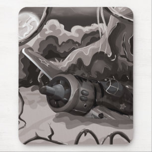 Abgestürzte Kampfflugzeuge aus dem Weltkrieg Mousepad