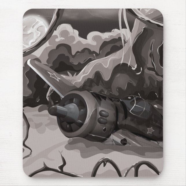 Abgestürzte Kampfflugzeuge aus dem Weltkrieg Mousepad (Vorne)