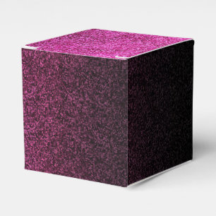 Abgestürzter rosa und schwarzer Glitzer Geschenkschachtel