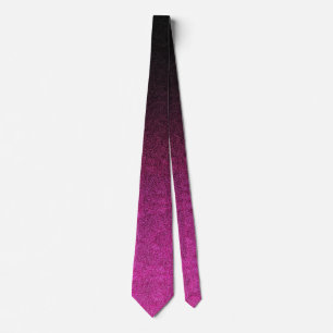 Abgestürzter rosa und schwarzer Glitzer Krawatte