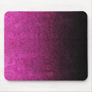 Abgestürzter rosa und schwarzer Glitzer Mousepad