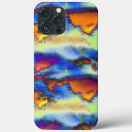 Abgetragene Wolken an orangefarbener, tropfender T Case-Mate iPhone Hülle