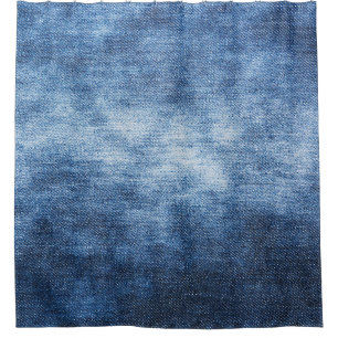 Abgetragener Denim-Stoff, texturierter Hintergrund Duschvorhang
