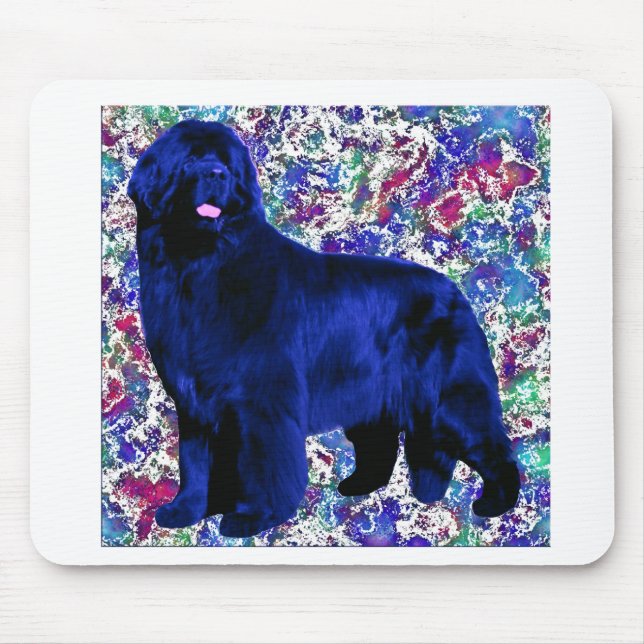 Abgewaschenes blaues Newf Mousepad (Vorne)