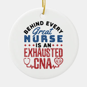 Abgezogener CNA-zertifizierter Krankenpflegeassist Keramik Ornament