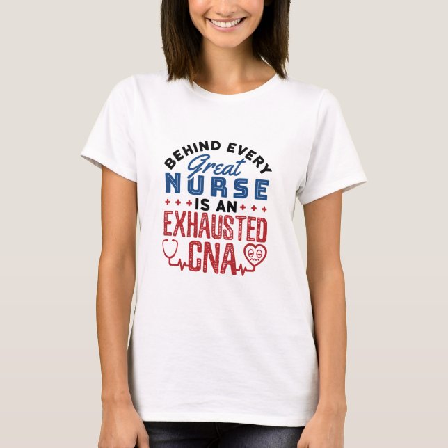 Abgezogener CNA-zertifizierter Krankenpfleger T-Shirt (Vorderseite)