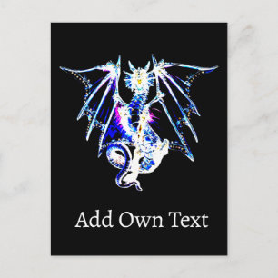 Abgrund Leviathan Drache Tiefsee Monster Kunst Postkarte