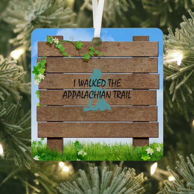 ABH Appalachian Trail Hiker Metal Ornament Aus Metall (InSitu)