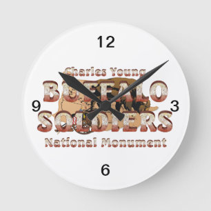ABH Büffel-Soldaten Runde Wanduhr