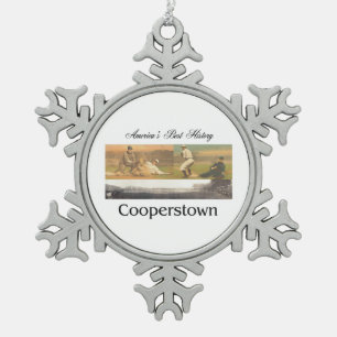ABH Cooperstown Schneeflocken Zinn-Ornament