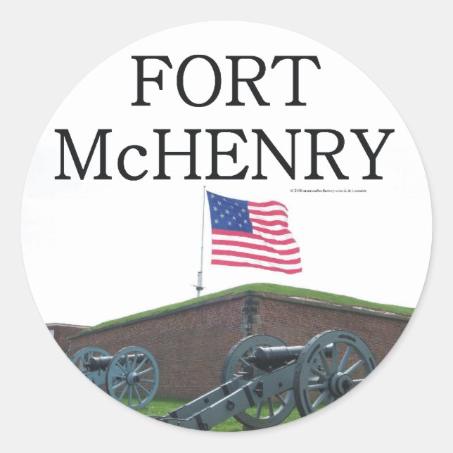 ABH Fort McHenry Runder Aufkleber (Vorderseite)