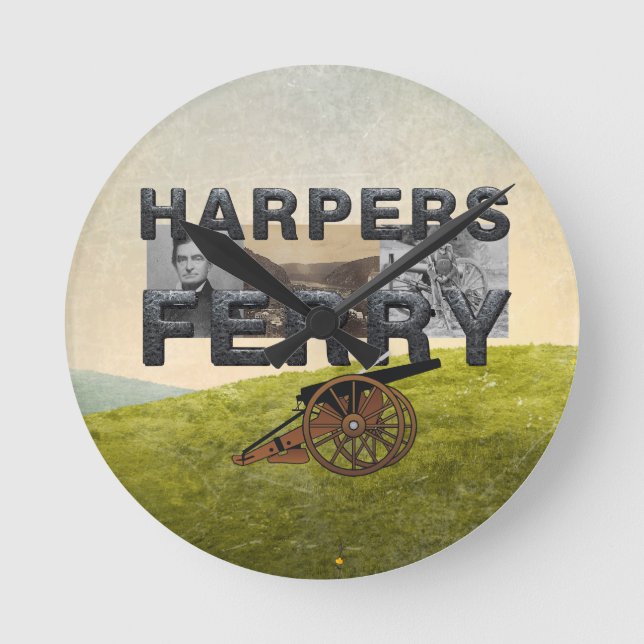 ABH Harpers Ferry Runde Wanduhr (Vorderseite)