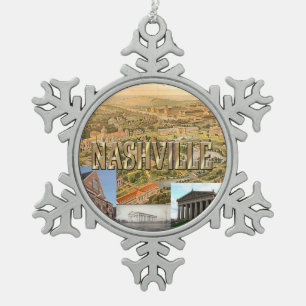 ABH Nashville Schneeflocken Zinn-Ornament