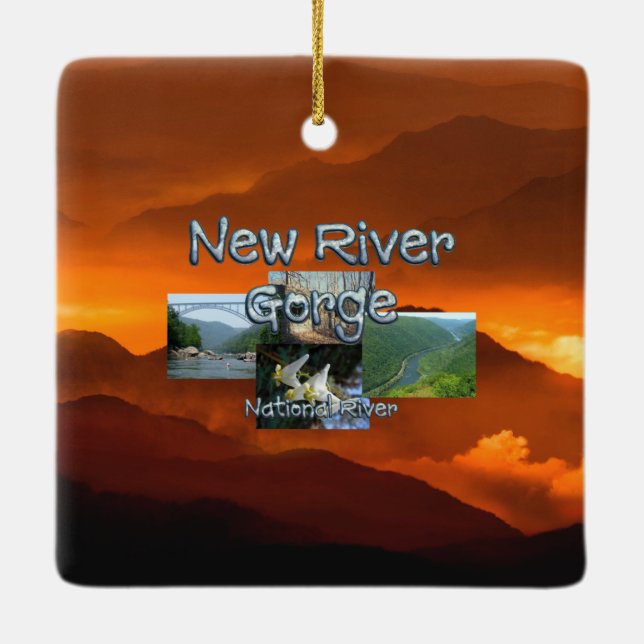 ABH New River Gorge Keramikornament (Rückseite)