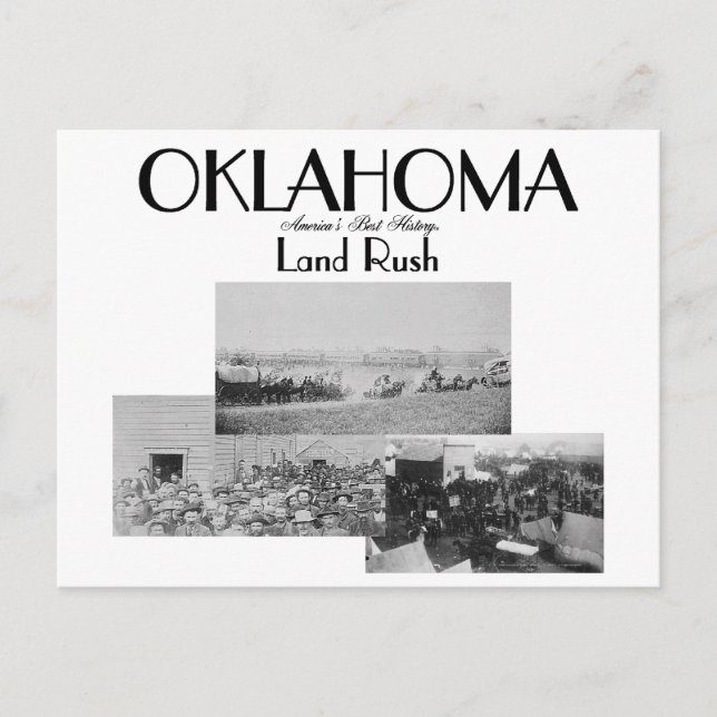ABH Oklahoma Land Rush Postkarte (Vorderseite)
