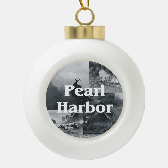 ABH Pearl Harbor Keramik Kugel-Ornament (Vorderseite)