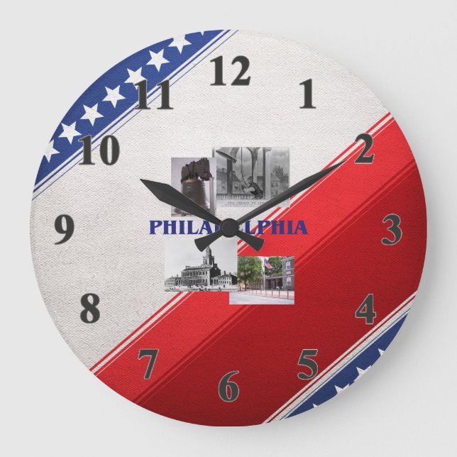 ABH Philadelphia Große Wanduhr (Vorderseite)