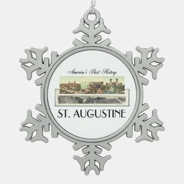 ABH SCHNEEFLOCKEN Zinn-Ornament (Vorderseite)