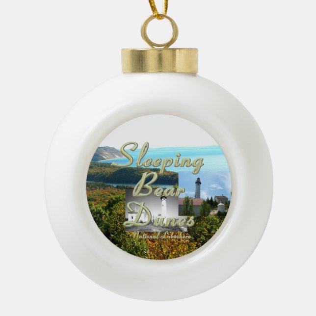 ABH Sleeping Bear Dunes Keramik Kugel-Ornament (Vorderseite)