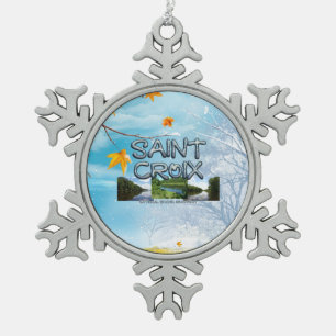 ABH St. Croix NR Schneeflocken Zinn-Ornament