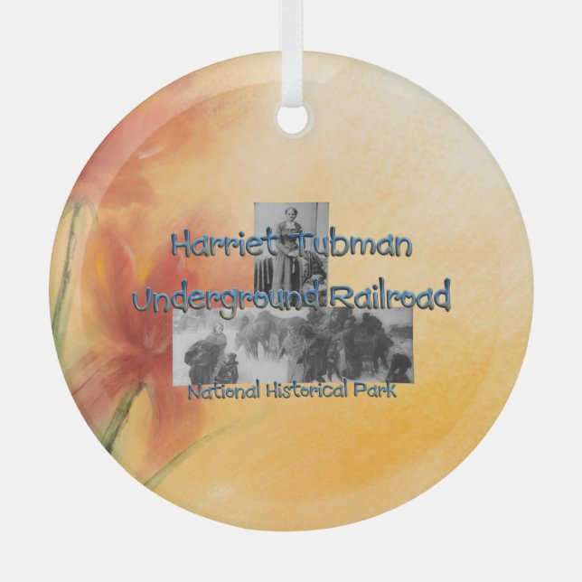 ABH Tubman Untergrund Eisenbahn Glas Ornament (Vorderseite)