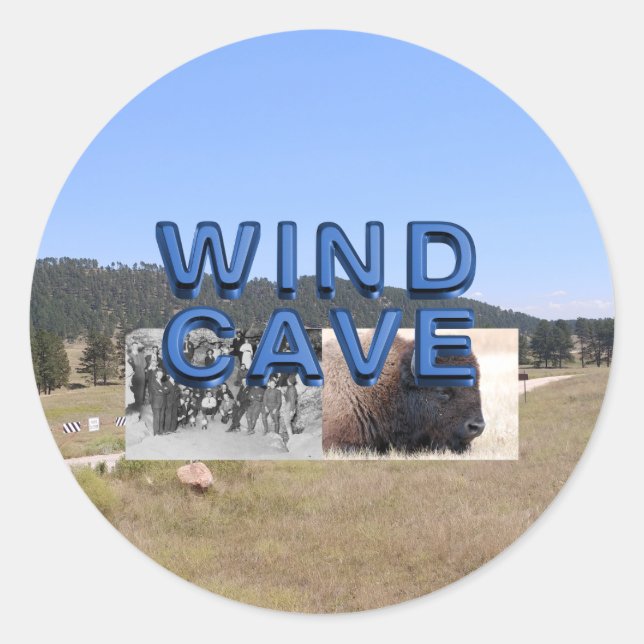 ABH Wind Cave Runder Aufkleber (Vorderseite)