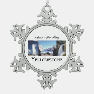 ABH Yellowstone Schneeflocken Zinn-Ornament