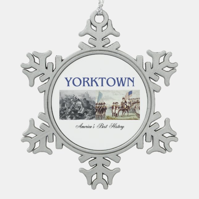 ABH Yorktown Schneeflocken Zinn-Ornament (Vorderseite)