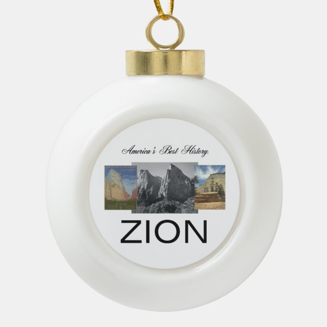 ABH Zion Keramik Kugel-Ornament (Vorderseite)