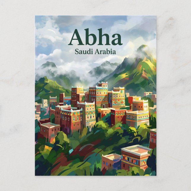 Abha Saudi-Arabien Postkarte (Vorderseite)