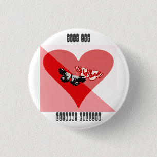 Abheben ohne Herzfallen Valentinstag Button