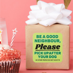 Abholen nach dem Hund Quadratischer Aufkleber