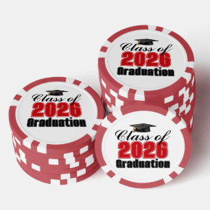 Abi-Party der roten Abschlussklasse 2026 Pokerchips