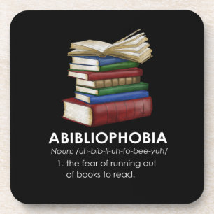 Abibliophobia Funny Reading Book Reader Bookworm Getränkeuntersetzer