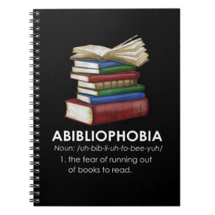Abibliophobia Funny Reading Book Reader Bookworm Notizblock