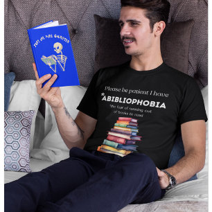Abibliophobie Buch Liebhaber Angst buchstäblichen T-Shirt
