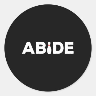 Abide - The Bowling Button Shirt Runder Aufkleber