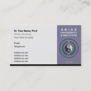 Abide University Business Cards Visitenkarte