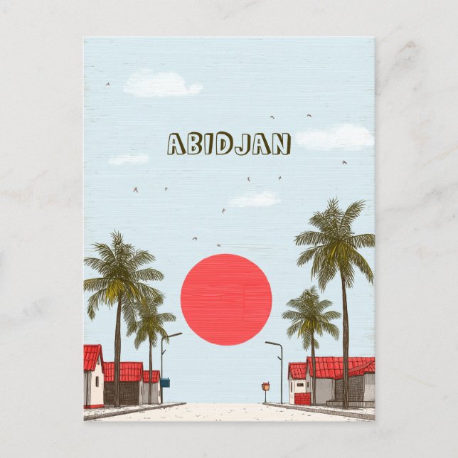 Abidjan-Elfenbeinküste Postkarte (Vorderseite)